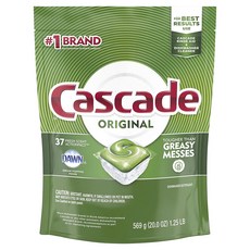 Cascade 오리지널 프레시 향 식기세척기용 세제 37개입, 1개, 569g