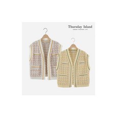 [Thursday Island] 그라데이션 트위트 오픈 베스트(T218MVT240W)