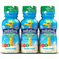 페디아슈어 그로우 & 게인 파이버 바닐라 셰이크, 237ml, 6개