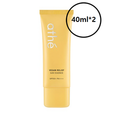 [1+1] 아떼 비건 릴리프 선 에센스 40ml 2개 SPF50+ PA++++ 눈 시림 없는 비건 수분 자외선 차단 산뜻 촉촉 선크림 선케어