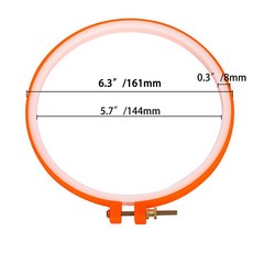 플라스틱 자수 후프 링 프레임 공예 크로스 스티치 DIY 자수 원형 조정 가능한 나무 바느질 도구 임의의 색상, 색깔6, 1개