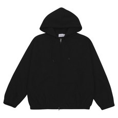 남성 캐주얼 오버핏 무지 투웨이 후드집업 RM-JUA-Q005-블랙