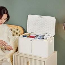 잠금장치보관함 자물쇠 도난방지 상자 가정용 계약서 보관함, 1개, 블루 27L