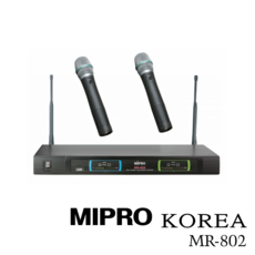 미프로 방송용 세트 2채널 무선 마이크, MR-802(핸드마이크 2개)