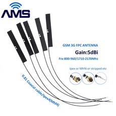 AMS 공장 IPEX MHF4 MMCX MCX Sma 커넥터와 도매 새로운 3G Gsm 옴니 공중 5dBi 유연한 3G 패치 통신 안테나|통신용 안테나|, 1개, Stripped Connector, 단일