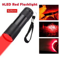 LED손전등 미니손전등 휴대용손전등 VASTFIRE 레드 간호사 간병인 정맥 이미징 625nm 파인더 포켓 전술 사냥 1 모드, 2.Red With Clip, 1개