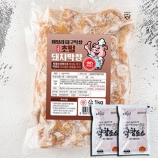 패밀리대구막창 국내산 초벌 돼지막창 1kg + 막창소스2개(200g), 1팩