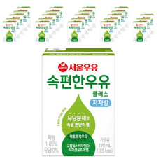 속편한 저지방 우유 플러스, 190ml, 384개