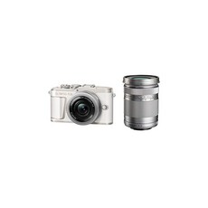 OLYMPUS 미러리스 일안 카메라 PEN E-PL10 EZ 더블 줌 키트 화이트