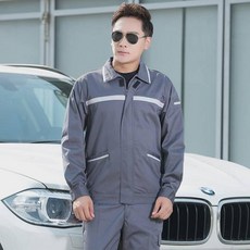 춘추동 BMW 작업복 세트 남 4S 샵 미용 정비 수리복 기모 상의 긴팔 - bmw작업복