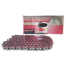 EK(이케이) QX 링 씰 체인 525SR-X2 메탈 레드 110 L[카시메 조인트], 2개