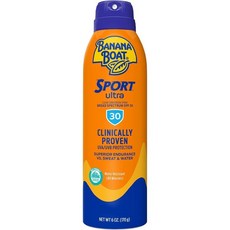 Banana Boat 스포츠 울트라 SPF30 선스크린 스프레이 바나나 Boat 선스크린 스프레이 SPF30 170g, 3개