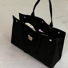SKMK 국민 캔버스 기저귀가방 (유모차걸이+크로스백 끈 포함), 블랙