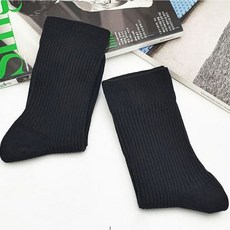 겨울 임산부 무압박양말 검은색 장목 골지양말