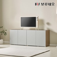 보루네오 뮤센 거실장 1600 D세트 깊은 티비 TV 다이 선반 낮은 받침대, 오크그레이 MSS14 - 보르네오거실장