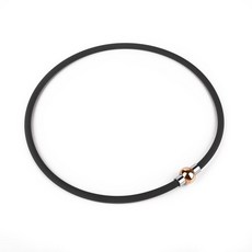 [FUANNA] (50cm + 마그네틱 목걸이 목걸이 실리콘 스테인레스 스틸 게르마늄, 1개