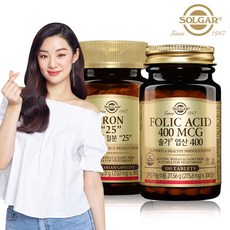 솔가 [솔가] (임신400세트) 엽산 400 (100정) + 철분 25 (90캡슐), 선택완료, 단품없음