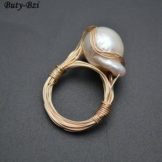 바로크못난이진주반지