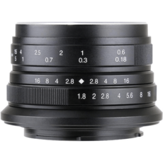 7장인 25mm F1.8 수동 렌즈 캐논EF-M X 소니 E 마운트 후지 포사스, 캐논 EF-M 마운트 Silver