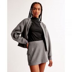카고 플리스 미니 스커트 다크 그레이 193853