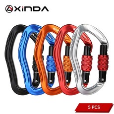 XINDA-야외 암벽 등반 카라비너 22KN 안전 잠금 알루미늄 합금 스프링 장착 게이트, 11 5 Pcs