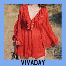 [판다G](비시즌초특가)VIVA-O122 셔링도트수영복[물놀이 호캉스 인생샷 섹시 비치 바다]