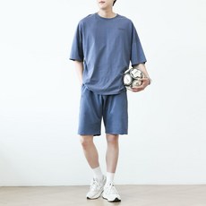 블루포스 페리악 피그먼트 반팔티 트레이닝 세트 오버핏 츄리닝 [국내생산]