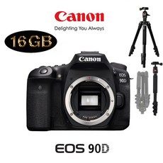 캐논 EOS 90D BODY + LCD보호필름 메모리 패키지, 16G 트래블러 볼헤드 삼각대 패키지 - 캐논eos90d