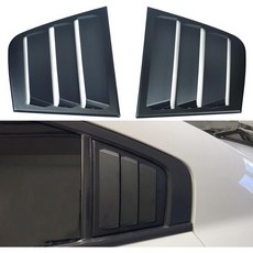 닷지 차저 2011-2023 리어 사이드 윈도우 루버 레이싱 스타일 루버 에어 벤트 스쿱 쉐이드 커버 블라인드 1페어 - 매트 블랙, Matte Black, Matte Black