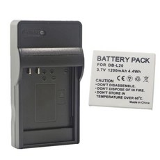 DBL20 배터리 또는 충전기 Sanyo Xacti VPCC1 C4 C40 C5 C6 CA6 CA65 CG6 CA9 CG9 VPCE1 E2 E6 E7 E60 J4S, 7) 2 Battery 1 Charger