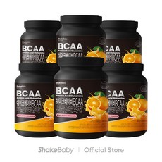 쉐이크베이비 BCAA 아미노산 L 글루타민 오렌지맛 400g, 6개