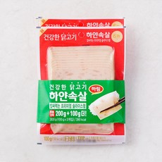 [메가마트]하림 하얀속살 밥싸먹는 슬라이스햄 100g*3봉, 3개, 100g