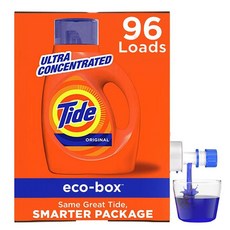 Tide 액체형 세탁 세제 에코박스 오리지날향 96회사용가능 간편한사용 3.01L 1개