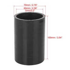 X Autohaux 30mm/38mm/40mm/45mm/50mm/55mm/60mm/65mm ID 스트레이트 실리콘 커플러 자동차 인터쿨러 흡입 배관용, 1개