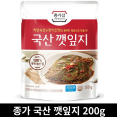 종가집 국산 깻잎지 200g 우리농산물 100%, 2개