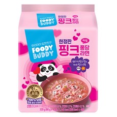 푸디버디 핑크 퐁당 라면 80g, 4개