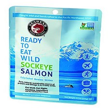 SeaBear Ready-to-Eat Sockeye Salmon 3.5 Ounce Unit SeaBear 바로 먹을 수 있는 홍안 연어 3.5온스 단위, 1개, 99g