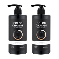 CH6 컬러 체인지 블랙 알로포시아 새치염색샴푸 탈모기능성 400ml, 2개