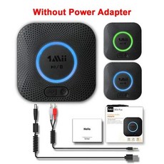 블루투스 오디오 리시버 장거리 듀얼 링크 어댑터 자동차 헤드폰, 1.Black No Plug - 블루투스 v5.0, 1.블랙 노 플러그