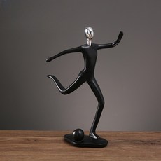 하이바다 스포츠 선수 조각 장식품, 축구, 실버