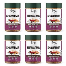 Pereg Shawarma Spice Seasoning 4.25온스 x 6팩 - 육류 쇠고기 자이로 및 가금류용 향신료 문지름 그릴 맛 중동 믹스 지중해 비GMO 비건, 상세참조