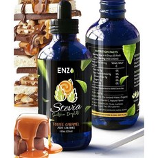 Enzos Private 오가닉 스테비아 액상 토피 카라멜 설탕 대체 120ml, 1팩