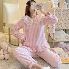 말랑마쥬 왕카라 레이스 극세사 수면잠옷세트 파자마