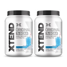 2개 Scivation 싸이베이션 Xtend 엑스텐드 오리지널 BCAA 블루 아이스 소다 90 서빙 1314 g, 1314g