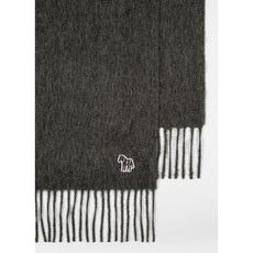 Paul Smith Lambswool Zebra Scarf M2A-150K-JZEBRA-76-0 Charcoal Grey