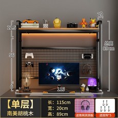 데스크톱 스탠딩 선반 컴퓨터 데스크 스토리지 홀 선반이있는 멀티 층
