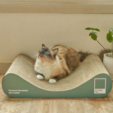 펫톤 빅사이즈 고양이 소파 스크래쳐, 딥그린, 1개