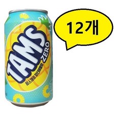 롯데칠성음료 탐스제로 파인애플 355ml * 12개