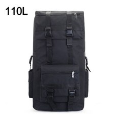 하이킹 배낭 야외 가방 남성용 캠핑 러기지 전술 등산 110L 대형 여행 백, KR, 02 Black 110L