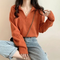 긴소매 봄가을 계절 POLO 니트 여성 INS트렌드 겨울
